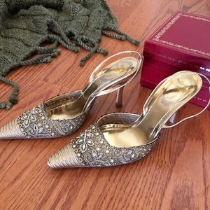 Rene Caovilla Pizzo Oro Nap Mekong Slingback Pump. AKA: Princess Shoes🤍